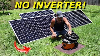 Powering AC Tools & Appliances DIRECTLY From Solar Panel DC Output