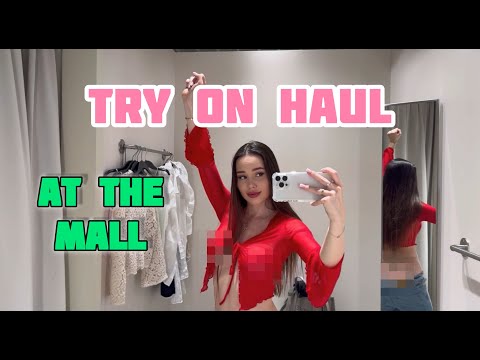 [4K] Transparent Clothes With Anastaisi | See-Through Try On Haul At The Mall
