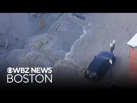 Water main break floods Jackson Square in Boston