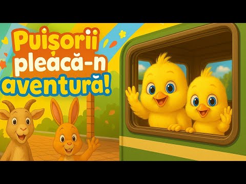 Puișorii pleacă-n aventură! 🚂🐤 | Cântec animat pentru copii cu trenul, ursul și mierea 🍯