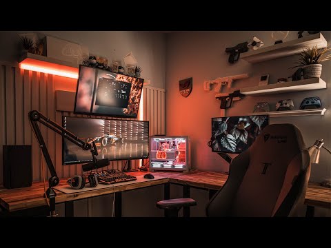ULTIMATE Gaming Desk Setup Rebuild, DIY Butcherblock Desk