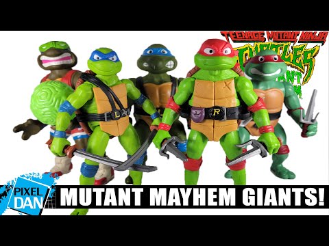 Comparing the Mutant Mayhem Giant Leonardo and Raphael to the old TMNT Giants