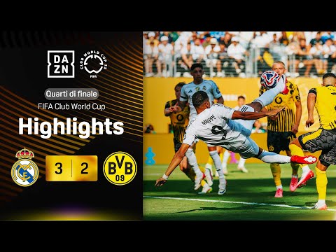 GOLAZO MBAPPÈ, muro COURTOIS, finale FOLLE: Real Madrid-B. Dortmund 3-2 | FIFA CWC | DAZN Highlights