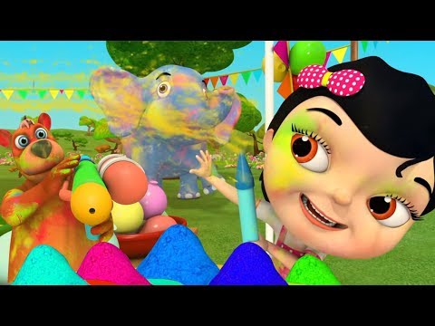 Holi Me Mach Gaya Dhamaal | Hindi Festival Song For Kids