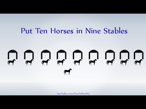 YouTube video about: How do you fit 10 horses into 9 stalls?