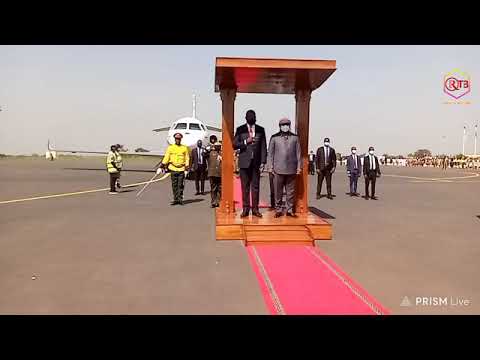 Chegada do George Weah  Presidente da República da Libéria e delegação