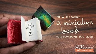 How to make a Miniature Book for someone you love; handmade gift for Valentine's, Birthday, etc.