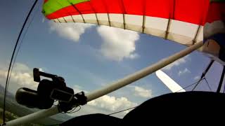preview picture of video 'Hang gliding, rogalo Quasar Relief, paragliding (Javorovy) - stabilizer and aerodynamic brakes!'