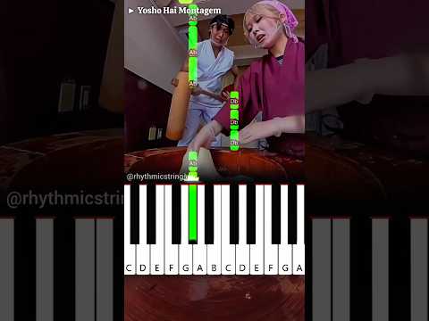Yosho Hai Montagem | Easy Piano Tutorial for beginners #shorts #trending