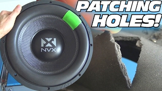 REPAIR HOLES in Subwoofer Surrounds w/ CHEAP FOAM from Walmart | HOW TO Fix a Torn Speaker Tutorial