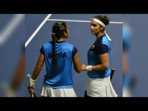 Fed Cup: India Vs Indonesia - Sania Mirza/Ankita Raina