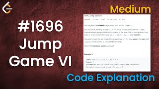 YouTube video 'Jump Game VI | Live Coding with Explanation | Leetcode - 1696'