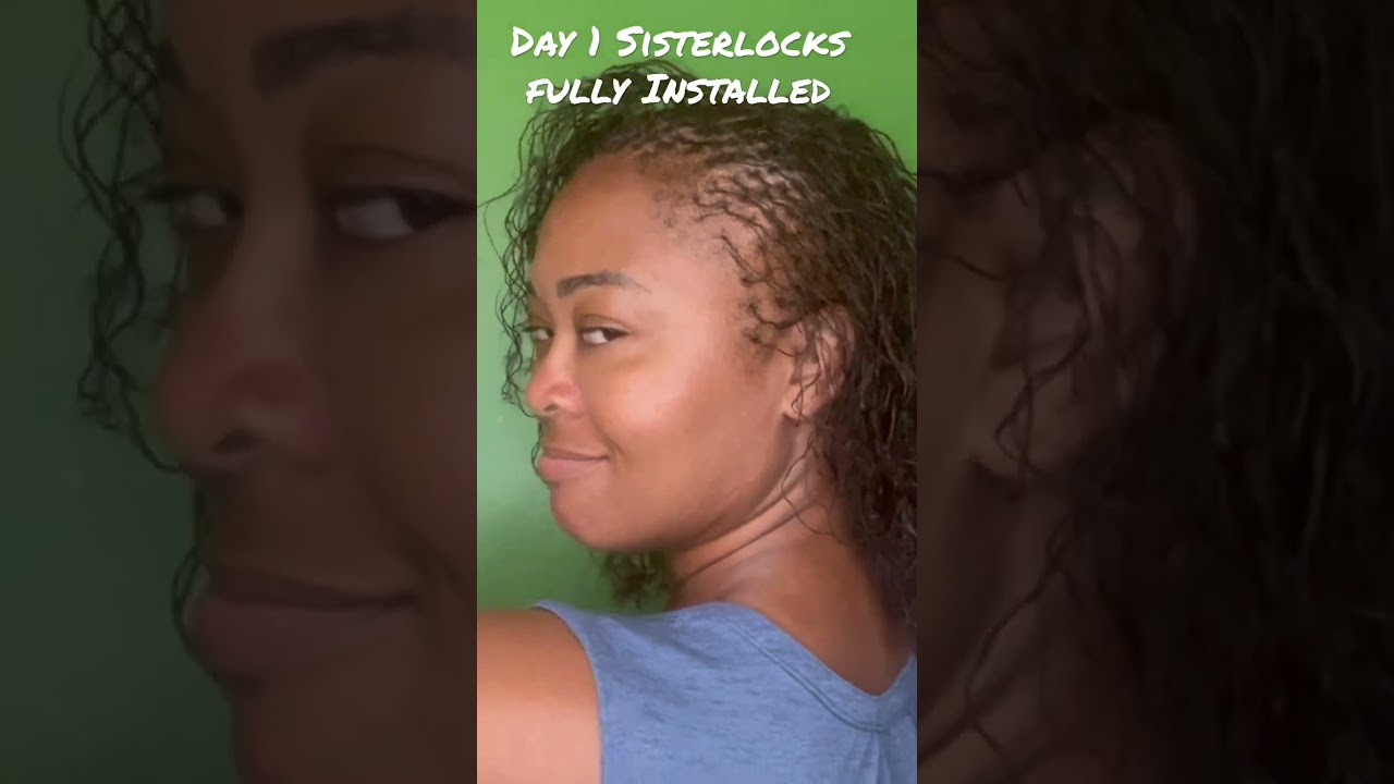 SISTERLOCKS Progression:Day1 to Month 5 #microlocs #naturalhair #sisterlocks #hair #locs #shorts