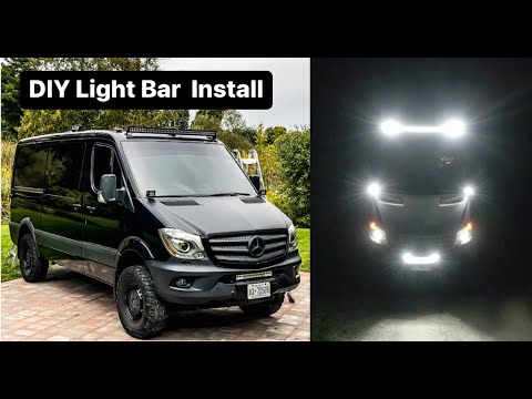 Nilight 54" 312W Curved LED Light Bar - DIY install 4x4 Sprinter and Unboxing of Perimeter Lighting
