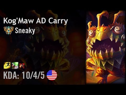 Kog'Maw AD Carry vs Sivir - Sneaky - NA Challenger Patch 6.7