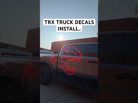 Custom TRX Truck Decals Install.. #carwrap #truck #decals #wrap #vinyl #install #transformation #car