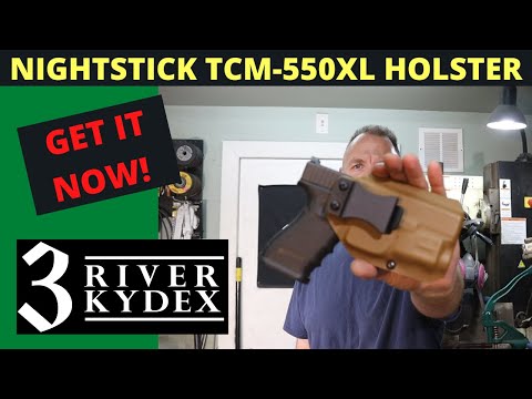 Glock 19 IWB Coyote with Nightstick TCM-550XL Weapons Light Holster