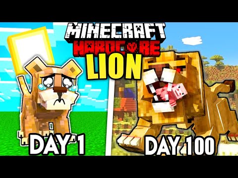 I Survived 100 Days as LION in Minecraft Hardcore (Hindi)