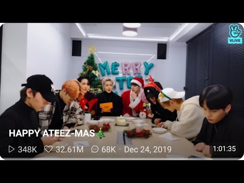 Ateez Vlive Eng Merry Christmas Members wrote letters and opened up about jealousy & more 12-24