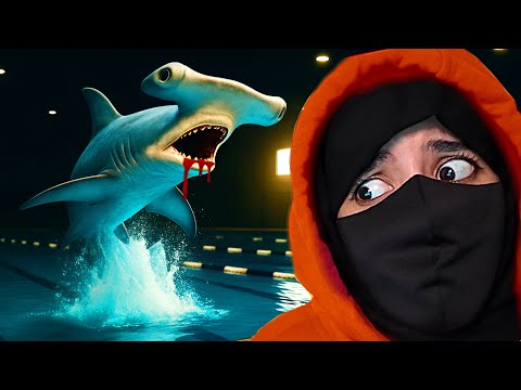 لازم اطلع من المسبح ولا ☠️! | Sharks and minnows