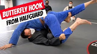 Use your Butterfly Hook from Half Guard
