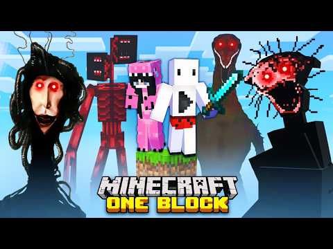 100 DAYS HORROR ONE BLOCK SURVIVAL in Minecraft Hardcore (INSANE) 😱
