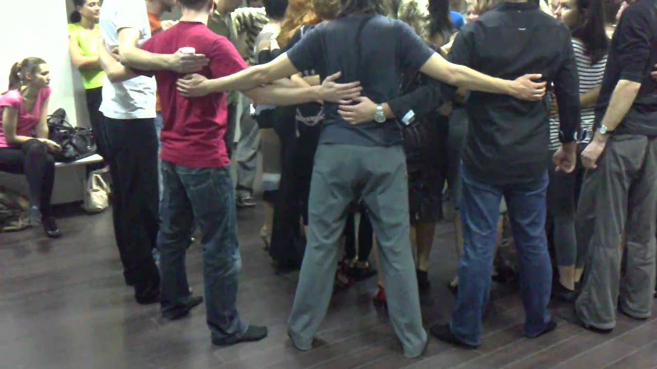 Pedro Farias y Julieta Falivene. Lesson with student. White tango Festival in Moscow 2010