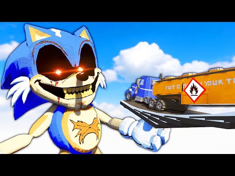 Crashing Cars Into SONIC.EXE - Teardown Mods Multiplayer