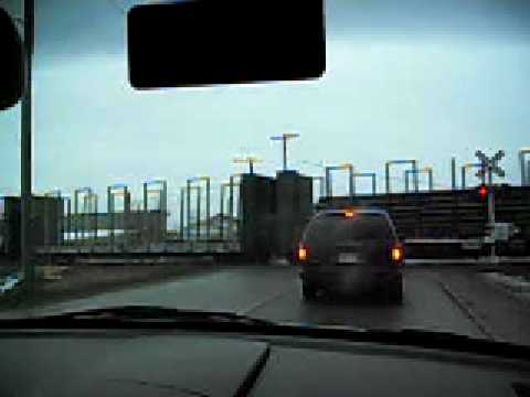 Very close call!! Jordan Ont. person PASSES  us then slams on brakes TO AVOID RR CROSSING BARRIER!