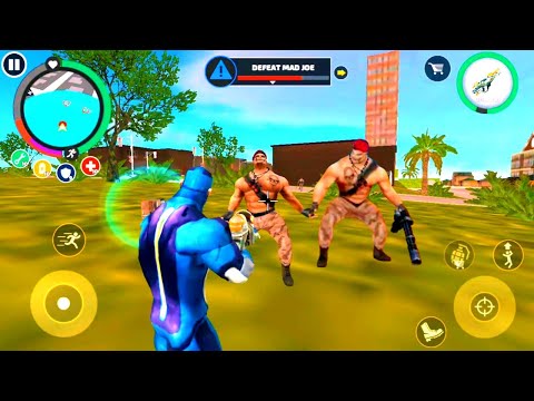 Rope hero vice town game | Defeat mad joe on fight rope hero | Android gameplay