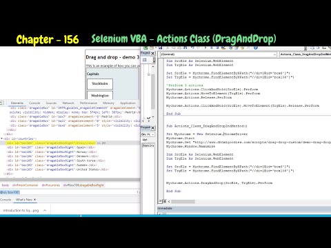 Selenium VBA - Actions Class (DragAndDrop)