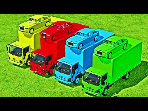 TRANSPORTATION OF A COLORED ROLLS ROYCE USING AN ISUZU TRUCK - Farming Simulator 2022