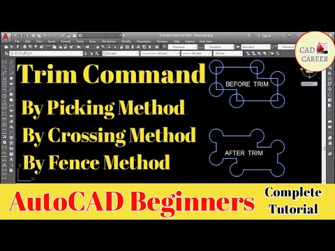 Trim Command in AutoCAD in hindi || How to use Trim command in AutoCAD || Trim command tutorial Video