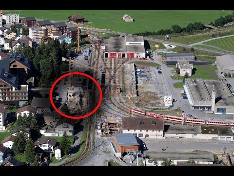 Andermatt train station in Switzerland