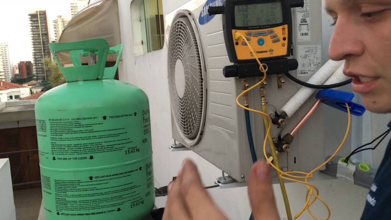 Carga de gás R22 e Super Aquecimento com Manifold Digital Sman 360 FieldPiece