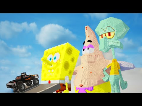 Cars vs Spongebob Patrick Squidward | Teardown