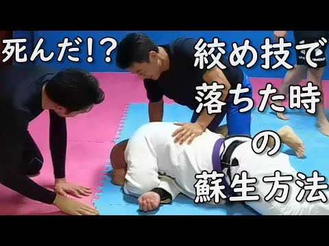 絞め技で落ちた時の蘇生方法・対処方法