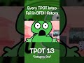 Every TPOT Intro Fail In BFDI History Bfdi Tpot Jacknjellify