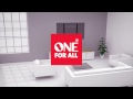 One For All Supports mural Flat Ultraslim VESA 400x400
