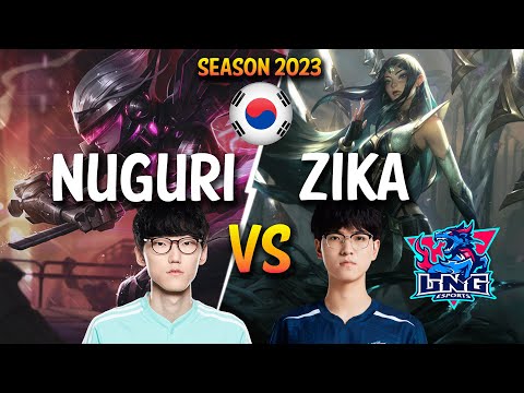 Nuguri vs LNG Zika - Nuguri FIORA vs Zika IRELIA Top - Patch 13.23 KR Ranked