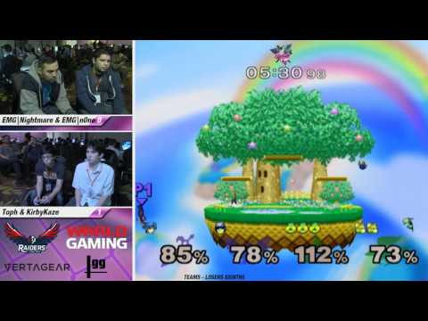 CC2k16   SSBM Doubles Top 8   KirbyKaze & Toph vs EMG n0ne & EMG Nightmare   Losers Eighths