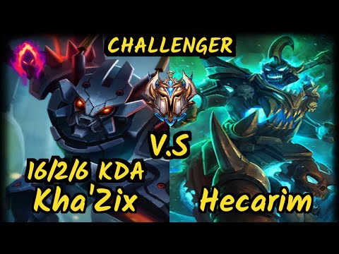 OPT Dardoch (KHA'ZIX) vs HECARIM - 16/2/6 KDA JUNGLE CHALLENGER GAMEPLAY - NA
