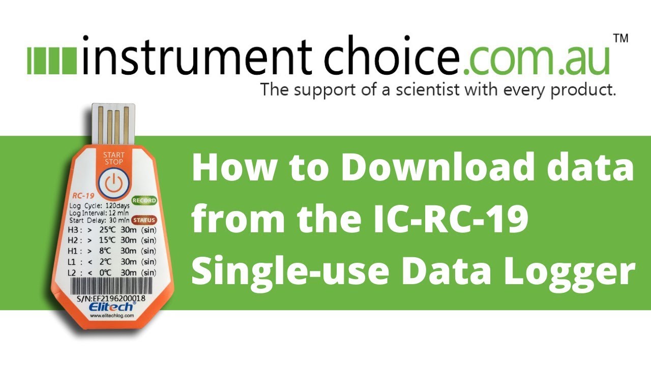 How to Download Data from the IC-RC-19 Single-Use Temperature Data Logger