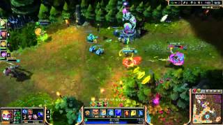 Heimer and Garen take 3 down in a row. 하이머딩거 + 가렌 트리플 킬