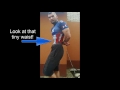 Teen Flexing- Under Armour Compression T-shirt Captain America | 18yo