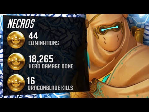 Top 500 Genji One Trick - Necros! 44 elims! [ Overwatch Season 28 ]