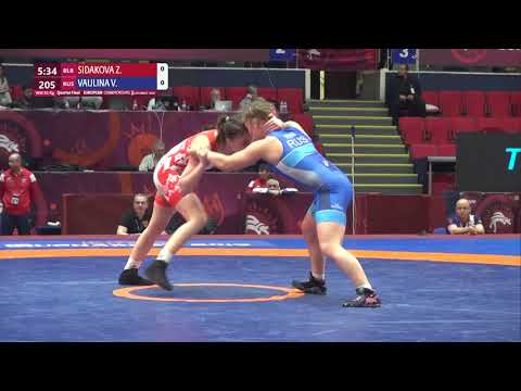 1/4 WW - 55 kg: Z. SIDAKOVA (BLR) v. V. VAULINA (RUS)