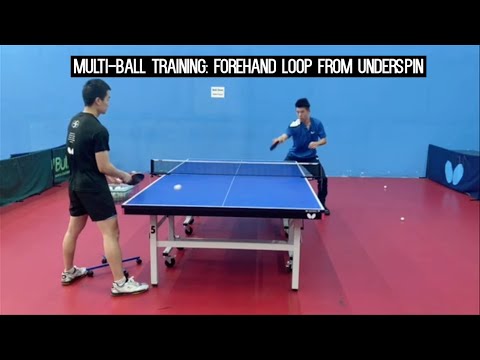 Butterfly Training Tips with Ye Tian - Multiball Training Forehand Loop