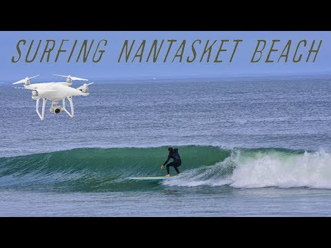 Drone footage of surfers at Nantasket