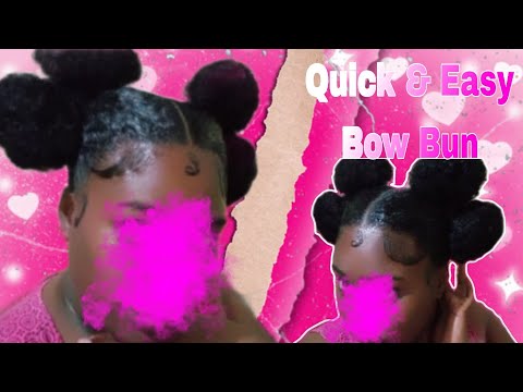 CARDI B INSPIRED DOUBLE BOW BUNS | HAIRSTYLES FOR NATURAL HAIR | TUTORIAL |Amoy Welch